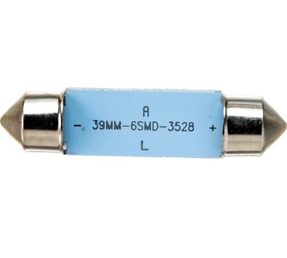Автолампа SKYWAY диод T11 (C5W) 24V 6 SMD диодов 1-контакт, 39 мм, белая в комплекте 2 шт S08202020