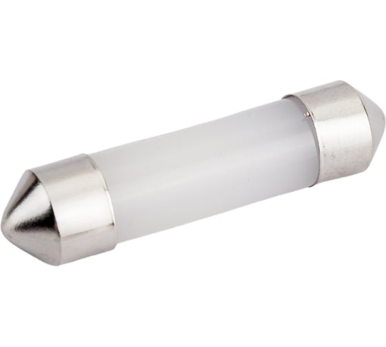 Автолампа диод SKYWAY T11C5W 12V 3 LED HP 6W с цоколем с трубкой 36 мм 2-конт Белая Салон, номер S08201165