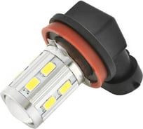 Автолампа диод SKYWAY H11 12V 12 SMD + 1 HP 1-конт Белая комп.2 шт дальн.с/ближ.с/птф S08201005