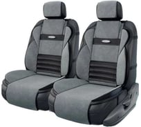 Накидки на передние сиденья AUTOPROFI Multi Comfort, анатомические, материал экокожа, комплект 2 шт., черный-серый MLT-620G BK/D.GY