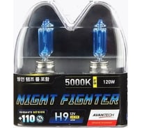 Лампа высокотемпературная AVANTECH H9 12V 65W (120W) 5000K, комплект 2 шт. арт. AB5009 161006