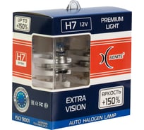 Лампы автомобильные XENITE EXTRA VISION H7 (Яркость +150) (упаковка 2 шт.) 1007177