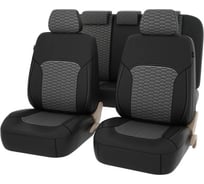 Чехлы PSV Forester Next Черный Серый терморомб Сота экокожа 137011