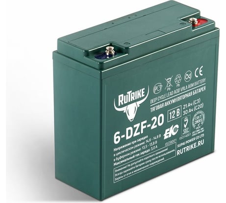 Тяговый аккумулятор Rutrike 6-DZF-20 12V20A/H C3 022834