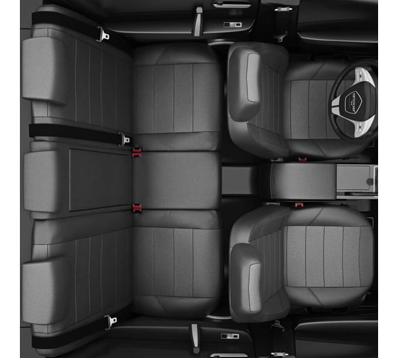 Авточехлы AVTOLIDER1 для Hyundai Porter с 2012-н.в. фургон водит. и пассажирские подголовники Отдельные 2 подголовника пасс. спинка раздельная HY15-1302-EC20