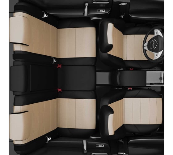 Авточехлы AVTOLIDER1 для Hyundai Porter с 2006-2012 фургон водит. и пассажирские подголовники Литые HY15-1301-EC04