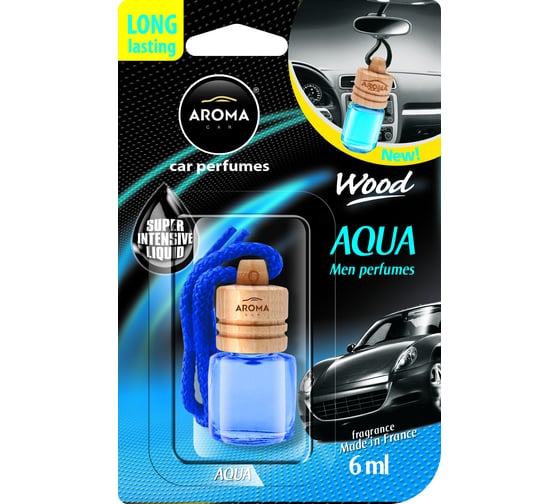 Подвесной ароматизатор AROMA CAR WOOD Aqua 92039 1