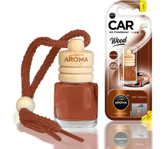 Подвесной ароматизатор AROMA CAR WOOD Anti Tobacco 63117 1