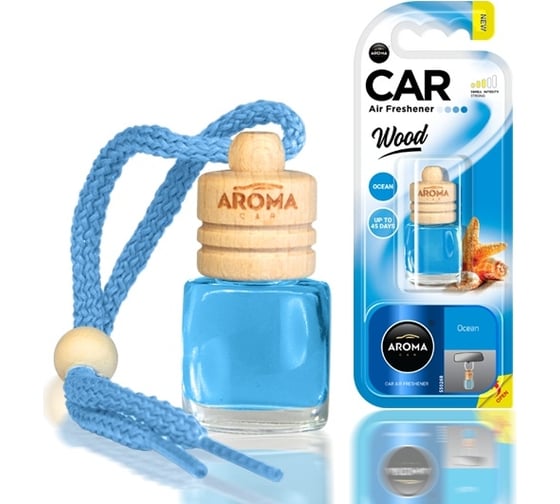 Подвесной ароматизатор AROMA CAR WOOD Ocean 63109 1