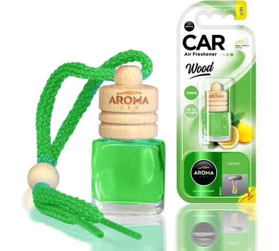 Подвесной ароматизатор AROMA CAR WOOD Lemon 63108 1