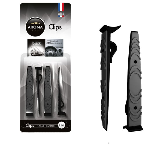 Полимерный ароматизатор AROMA CAR CLIPS black 92381 1