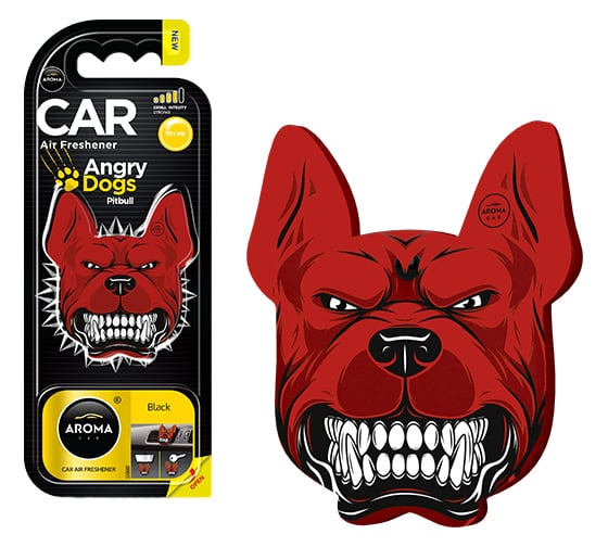 Полимерный ароматизатор AROMA CAR ANGRY DOGS Black 83185