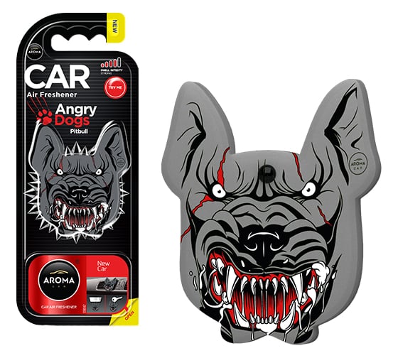 Полимерный ароматизатор AROMA CAR ANGRY DOGS New Car 83184 1