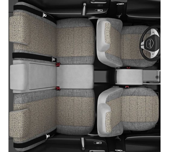 Авточехлы AVTOLIDER1 для Mitsubishi Delica с 2010-н.в. минивен задняя спинка 40 на 20 на 40, сиденье 40 на 60 MI18-1301-LEN01