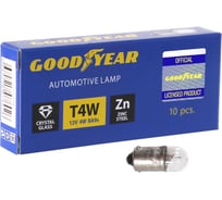 Автомобильная лампа накаливания Goodyear T4W 12V 4W BA9s коробка 10шт. GY012204