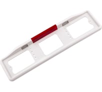 Пластмассовая рамка номерного знака с подсветкой и автостопом белая DolleX SPL-50
