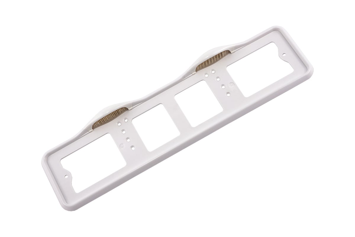 Пластмассовая рамка номерного знака с подсветкой верхней белая DolleX .