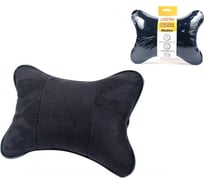 Подушка на подголовник GARDE 28x21 см, на резинке, эко-алькантара, черная GTX04RA