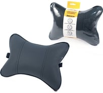 Подушка на подголовник GARDE 28x21 см, карабин, эко-кожа, перфорация, темно-серая GTX04KPG