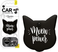 Полимерный ароматизатор AROMA CAR CATS QUOTES Black 83196