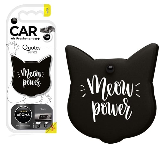 Полимерный ароматизатор AROMA CAR CATS QUOTES Black 83196