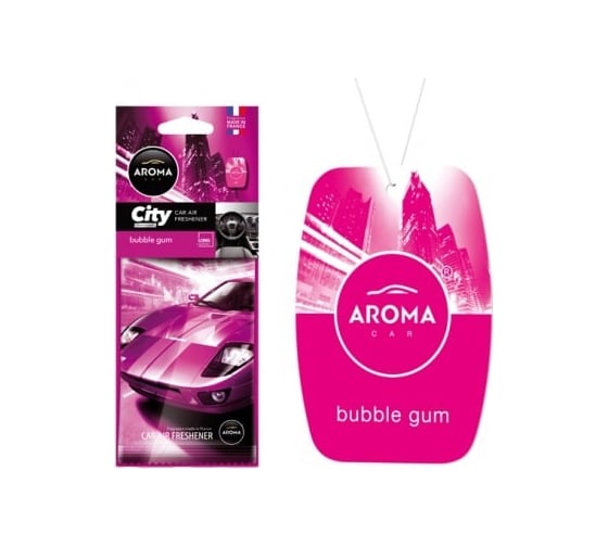 Картонный ароматизатор AROMA CAR CITY Bubble Gum 92670 1