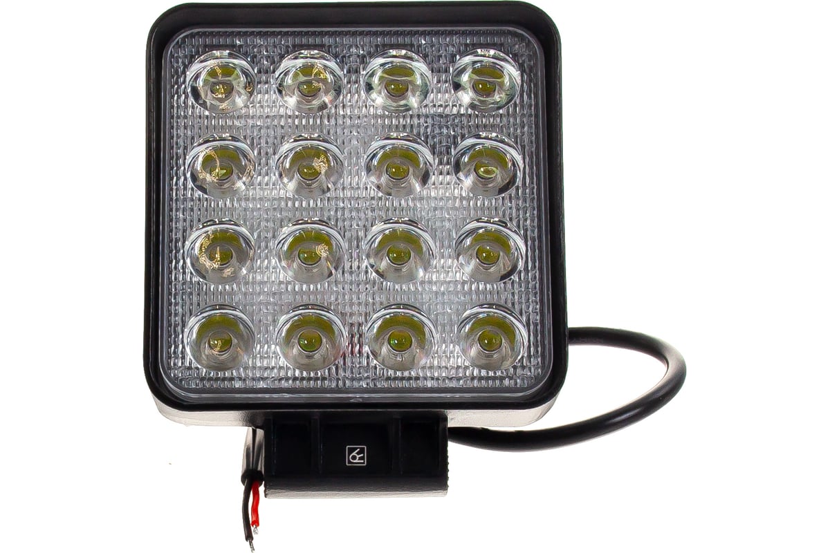 Светодиодная фара Вымпел WL-148CF ближний свет, кв. мет. корп. 16 LED, 48W/  5200