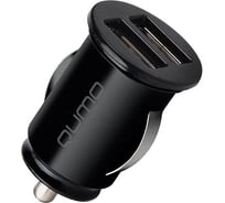 Автомобильное зарядное устройство QUMO Energy light Charger 0034, 2USB, 2А, черный 32849