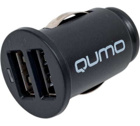 Автомобильное зарядное устройство QUMO Energy light Charger 0034, 2USB, 2А, черный 32849