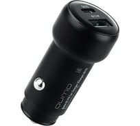 Автомобильное зарядное устройство QUMO All QC/PD Charger 0079, USB 2.4A + Type C, черный 30011