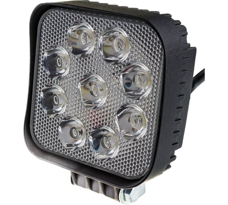 Светодиодная фара Вымпел WL-132F ближний свет, квадратная металлический корпус 9 LED по кругу, 27W 5207