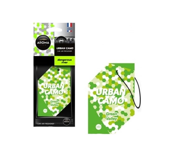 Картонный ароматизатор AROMA CAR URBAN CAMO Green Valley 83165 1