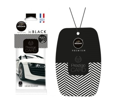 Картонный ароматизатор AROMA CAR PRESTIGE CARD Black 92664