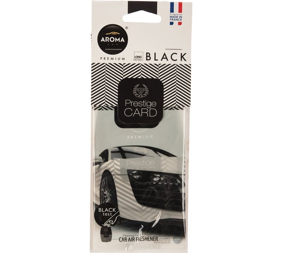 Картонный ароматизатор AROMA CAR PRESTIGE CARD Black 92664