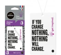 Картонный ароматизатор AROMA CAR GET INSPIRED Glamour Fresh 92728