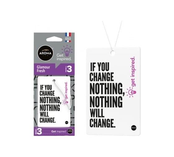 Картонный ароматизатор AROMA CAR GET INSPIRED Glamour Fresh 92728 1