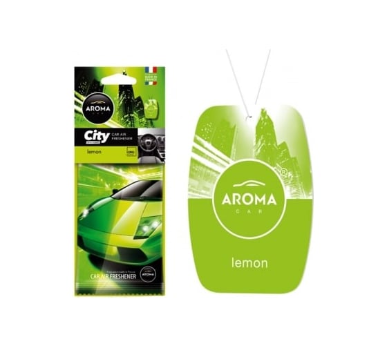 Картонный ароматизатор AROMA CAR CITY Lemon 92714 1