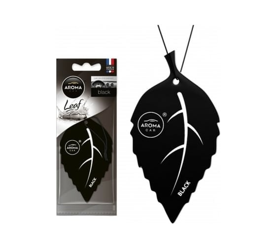 Картонный ароматизатор LEAF AROMA CAR Black 92088 1