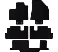 Коврики в салон Klever Econom NISSAN Pathfinder 2021-, внед., 8 мест, 5 шт. (текстиль) / Ниссан Патф KLEVER0103606601200k