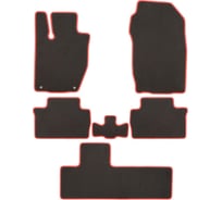 Коврики в салон Klever EVA подходят для MITSUBISHI Montero Sport 2015-, внед.,(красная окантовка), 6шт. / EVA.R.0503503322110k