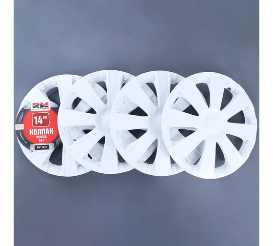 Колпак колеса REDMARK R14 RS-Tбелый к-т 4 шт RM11439