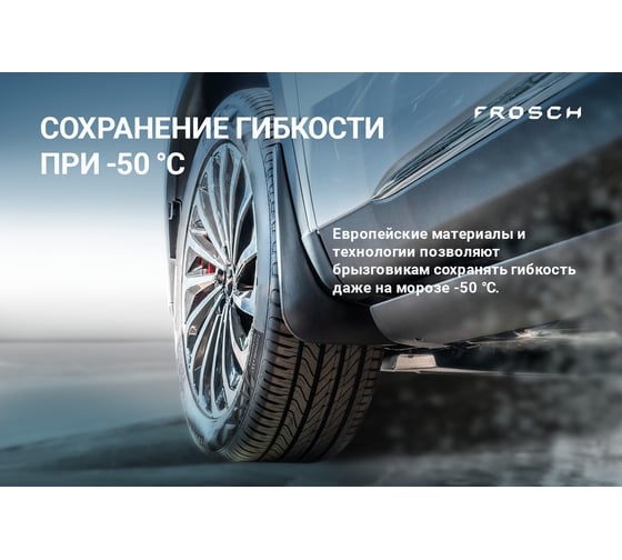 Брызговики задние FROSCH подходят для CHANGAN CS55PLUS I Рестайлинг 2021 - 2 шт.(optimum) в пакете / Чанг NLF.A70156.E13