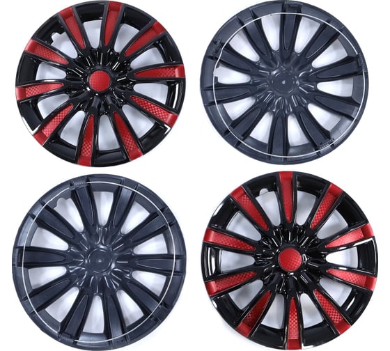 Колпак колеса REDMARK R14 Торнадо микс красный к-т 4 шт в коробке RM11466