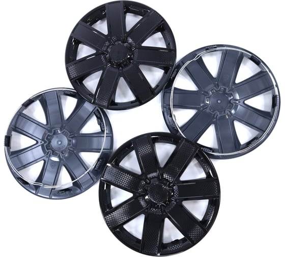 Колпак колеса REDMARK R15 Галакси черный глянец к-т 4 шт (в коробке) RM11536