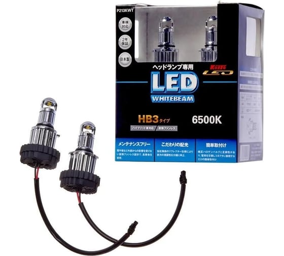 Светодиодная лампа KOITO 12 V, LED HB3 14W комплект 2 шт арт. P213KWT 128677
