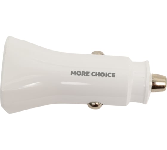 Автомобильное зарядное устройство More Choice 2USB AC24QC White
