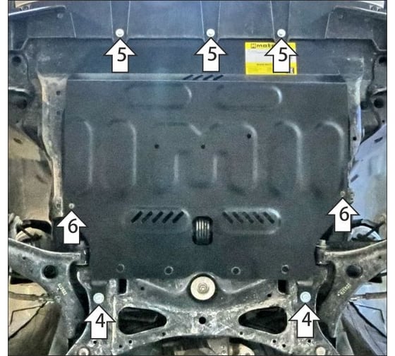 Защита стальная MOTODOR 2 мм Д, КПП Honda Vezel, 2WD, с 2021 г. 70803