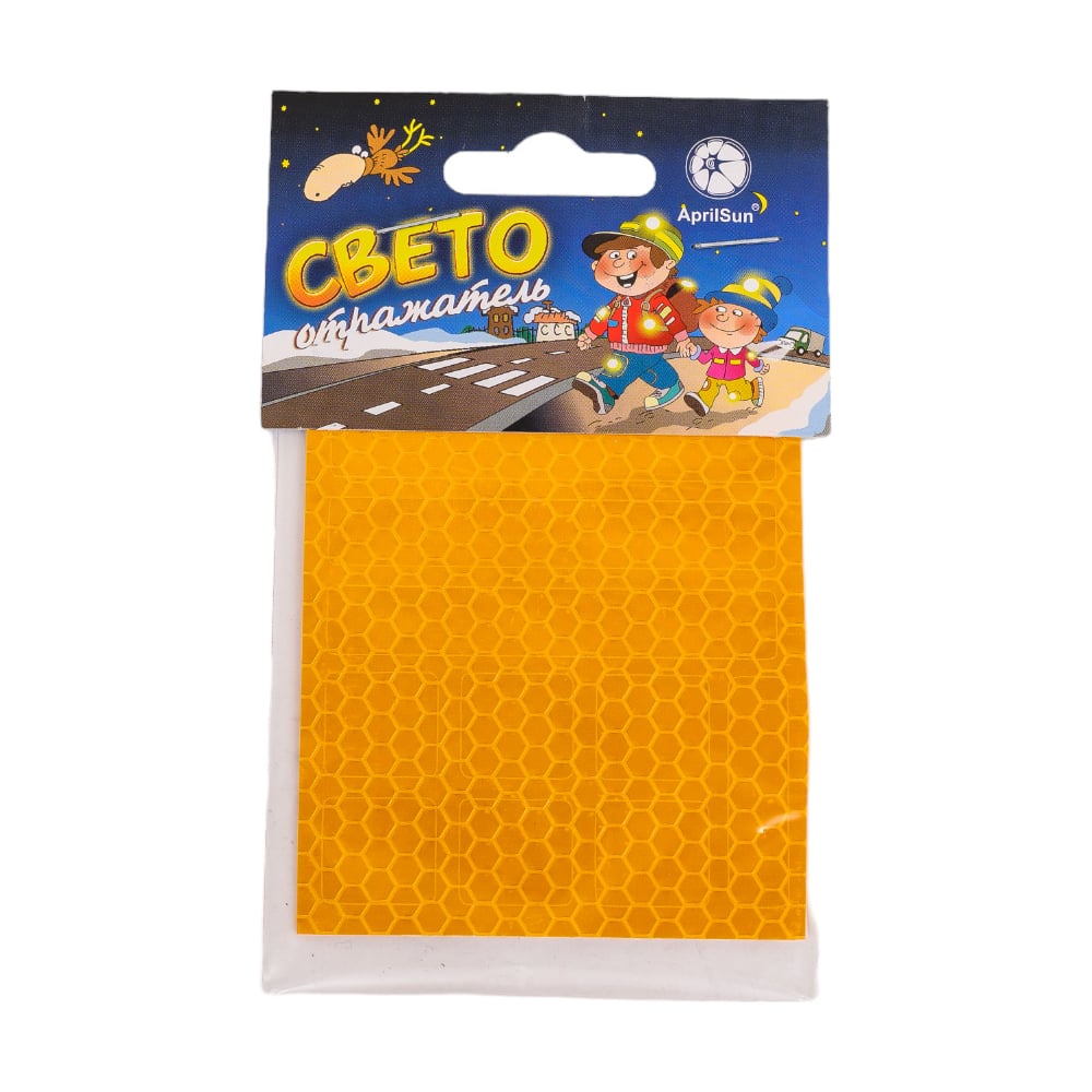 Наклейки светоотражающие для велосипедов ОФИСМАГ 150x92 мм, желтые ...