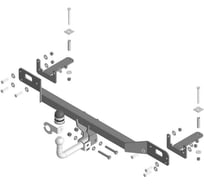 Фаркоп MOTODOR Lada Vesta с 2023 г. (вкл. версию Cross) (оцинк. Шар) 92109-A 32874462