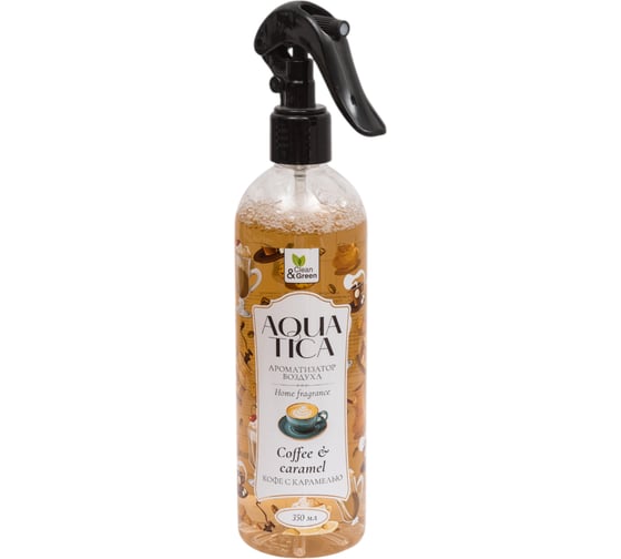 Ароматизатор воздуха Прохим Aquatica Сoffee&Caramel/Кофе с карамелью (триггер) 350 мл Clean&Green CG8266